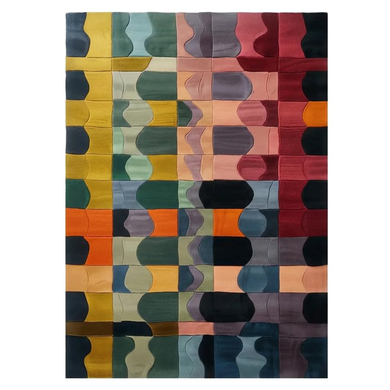  colorful, color-blocked bauhaus-inspired rug