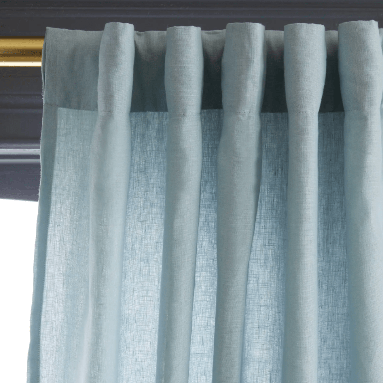  pale plue curtain