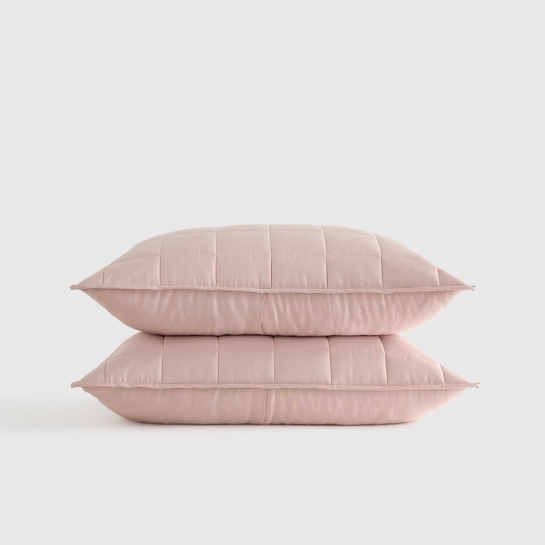  pink quilted shams