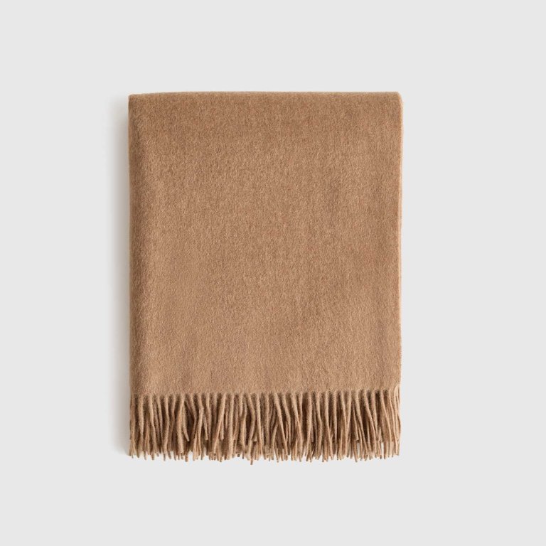  camel mongolian cashmere throw