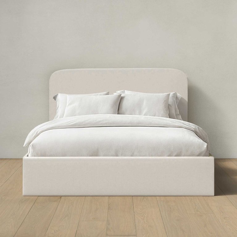  cream upholstered bed frame