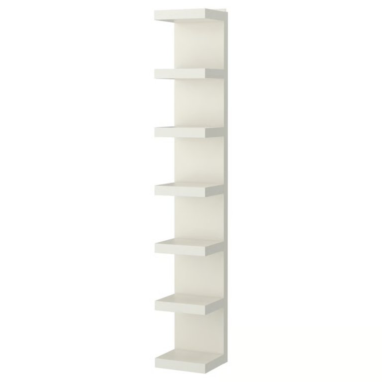  white ikea wall-mounted shelf