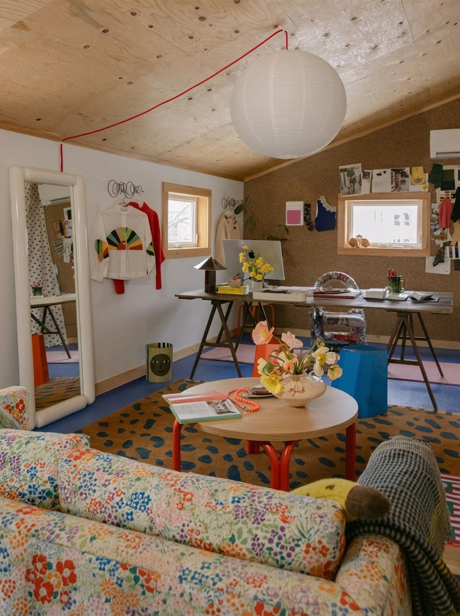 Before & After: 5 Temporary Fixes Transformed This Over-Garage Room Into a Multifunctional Studio