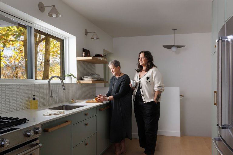 two women in a kitchen