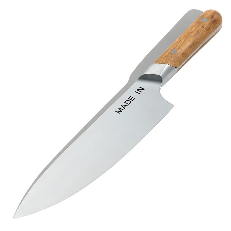 8 inch chef's knife with wooden handle