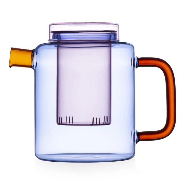 colorful glass tea steeper
