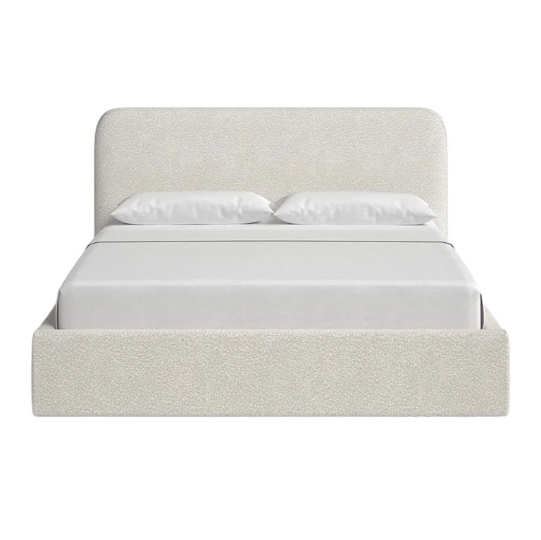 boucle upholstered bed frame
