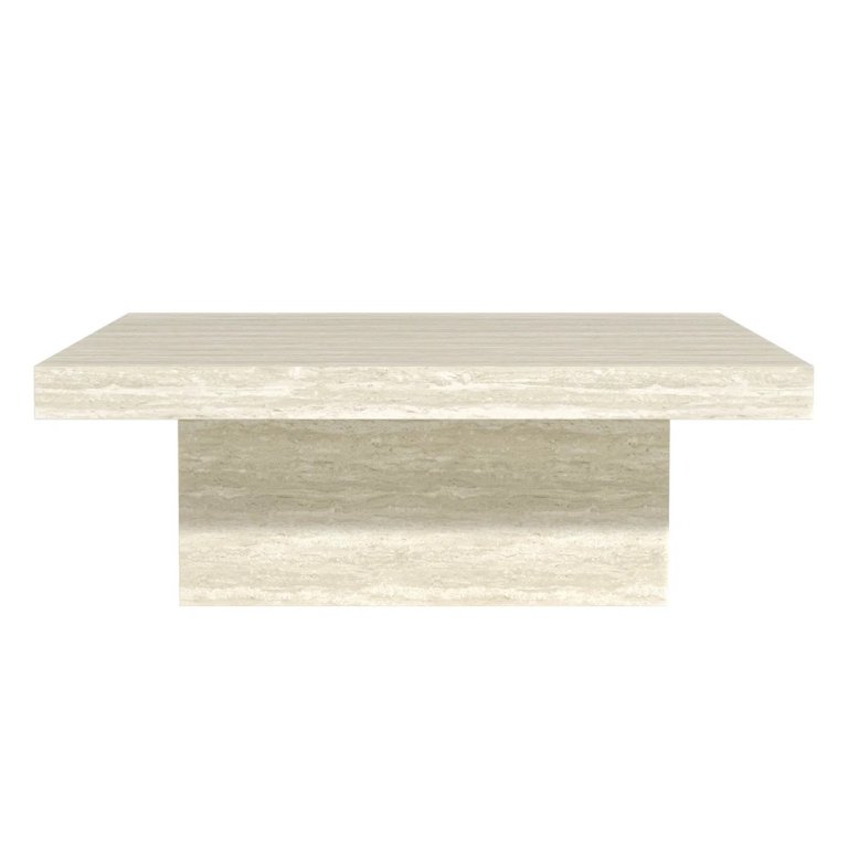 faux travertine coffee table