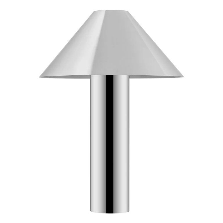 silver metal table lamp