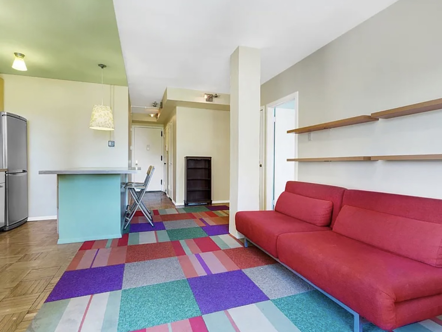 view of apartment with colorful paint and decor