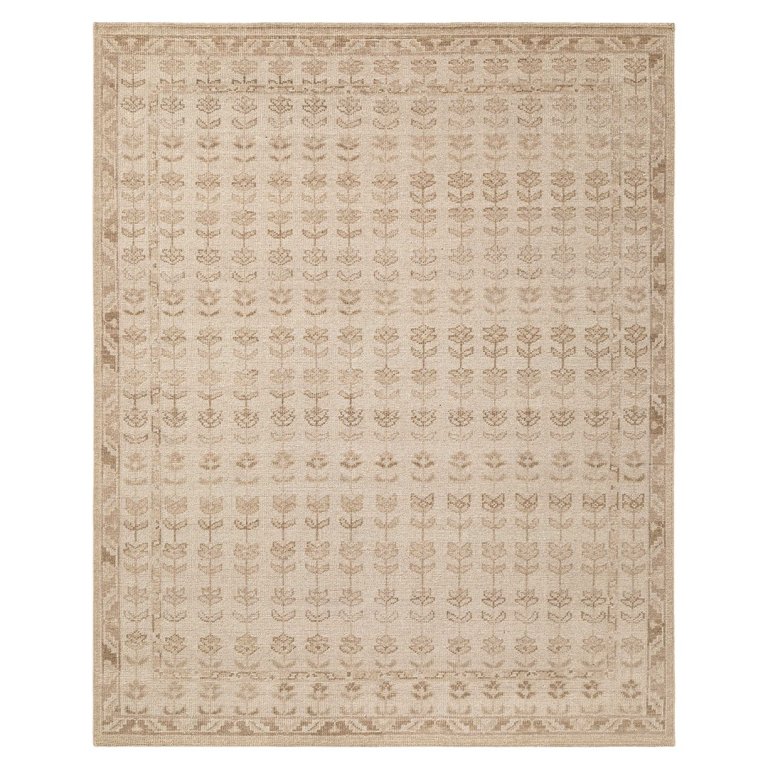 neutral floral rug