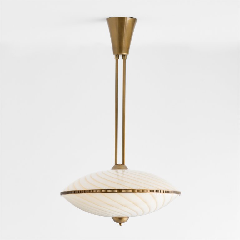 swirled milk glass pendant light