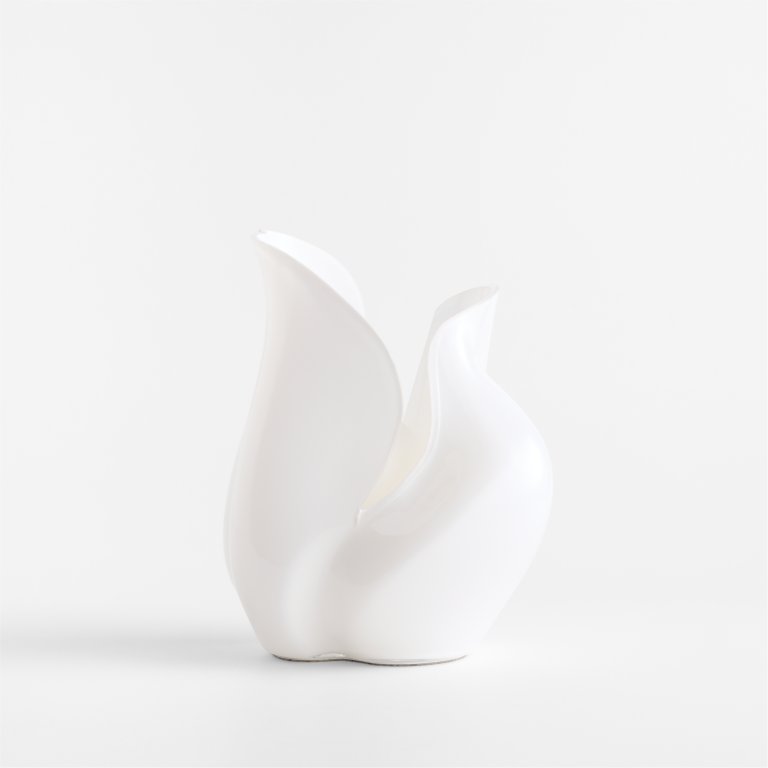 curvy milk glass light