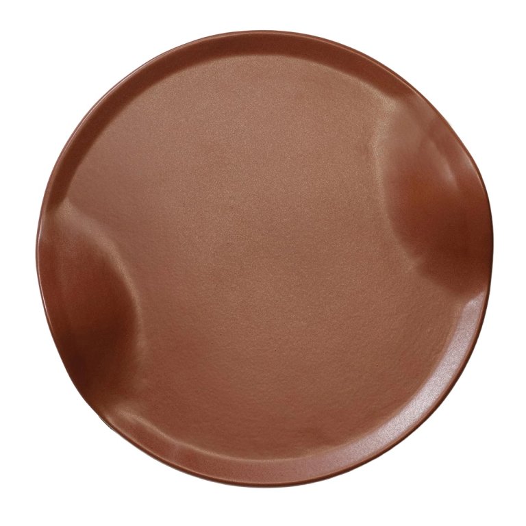 ceramic serve platter with curved edges