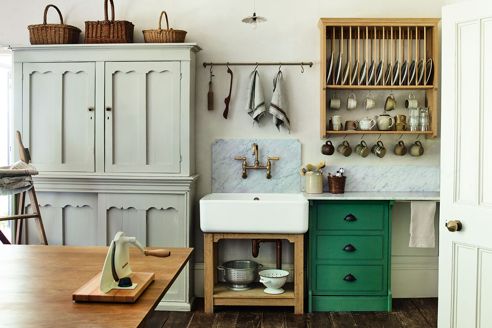 kitchen with freestanding furniture