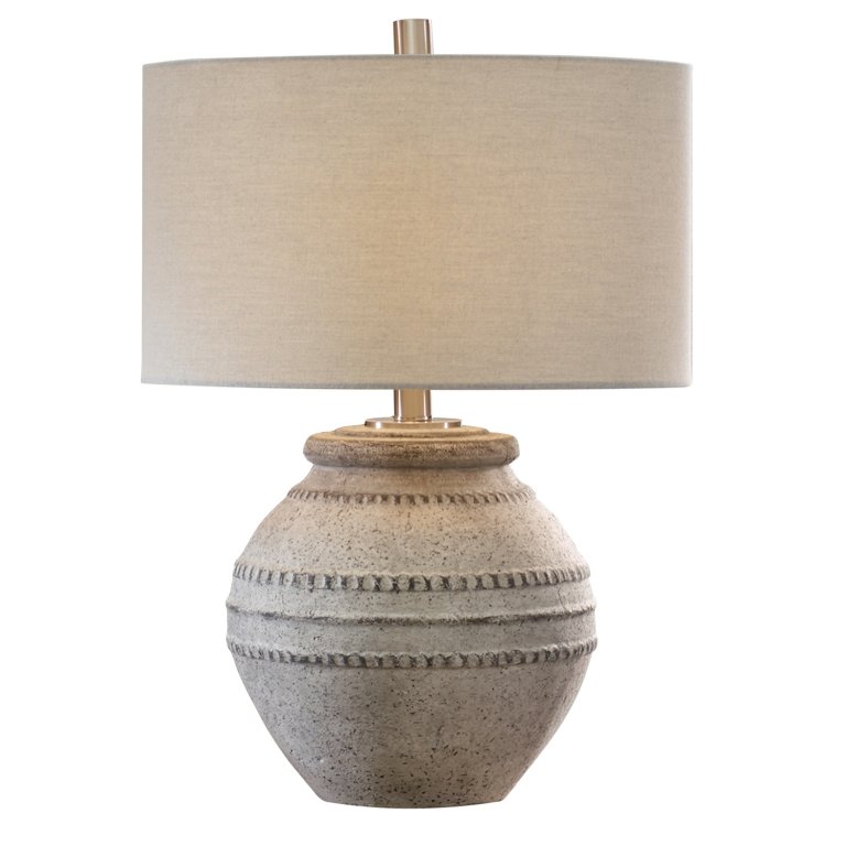  stoneware table lamp by Ashley Luxe