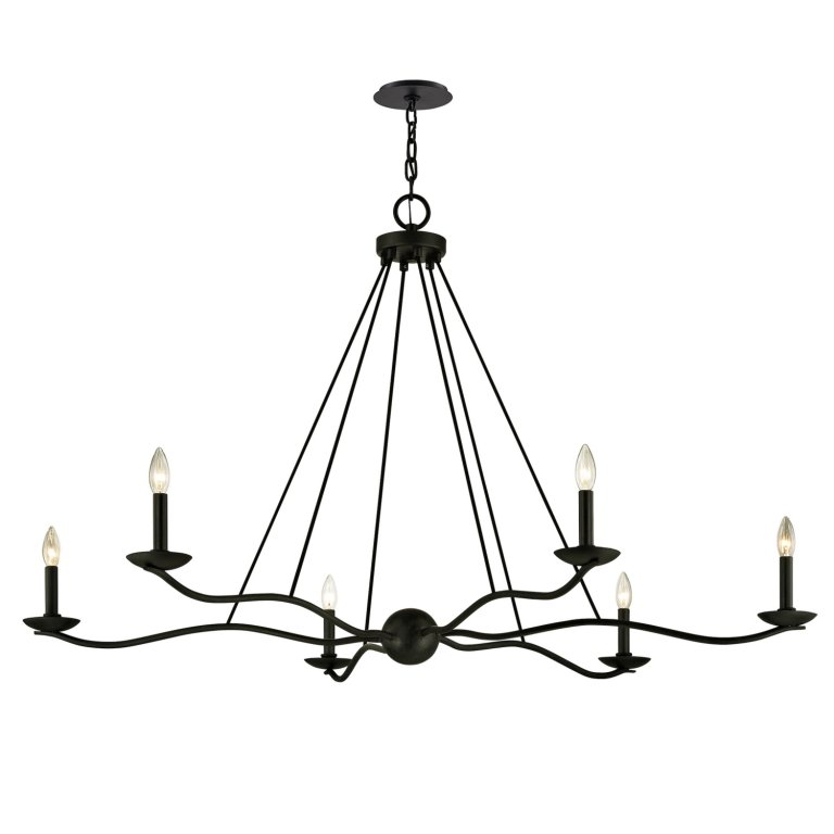  black minimalist chandelier by Ashley Luxe