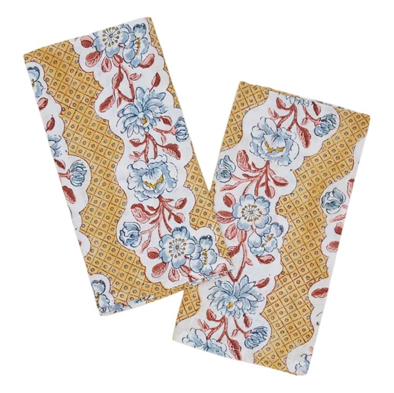 block printed napkins