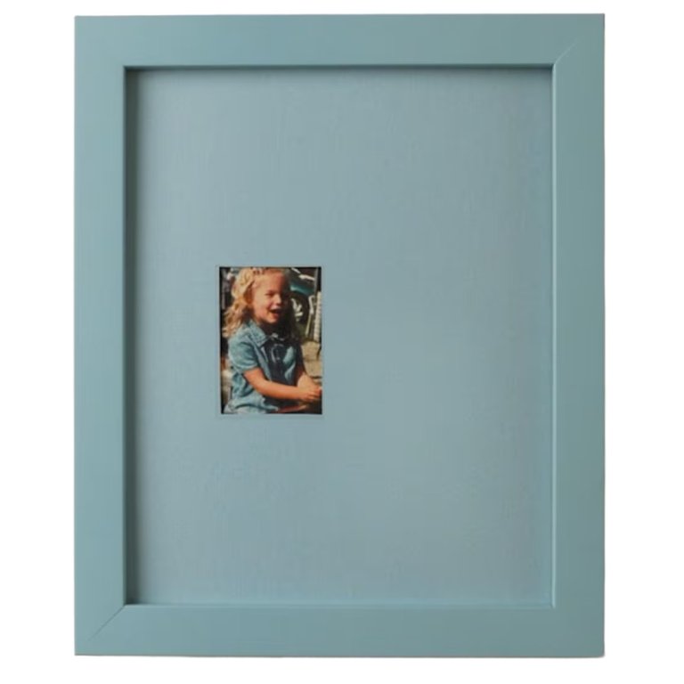 monochrome photo frame with oversized mat