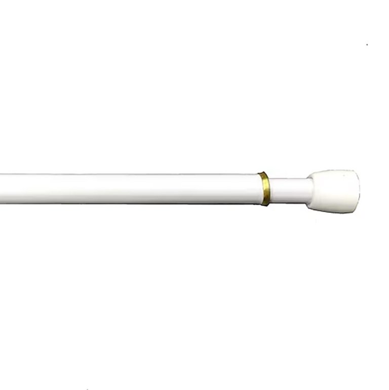 skinny white tension rod end
