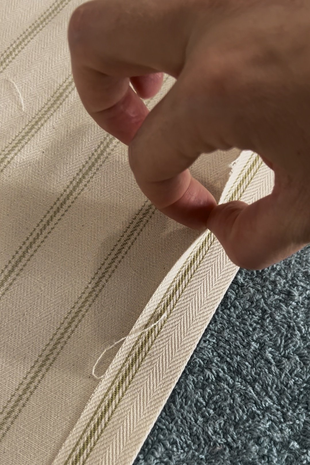 fabric sticking together on hem