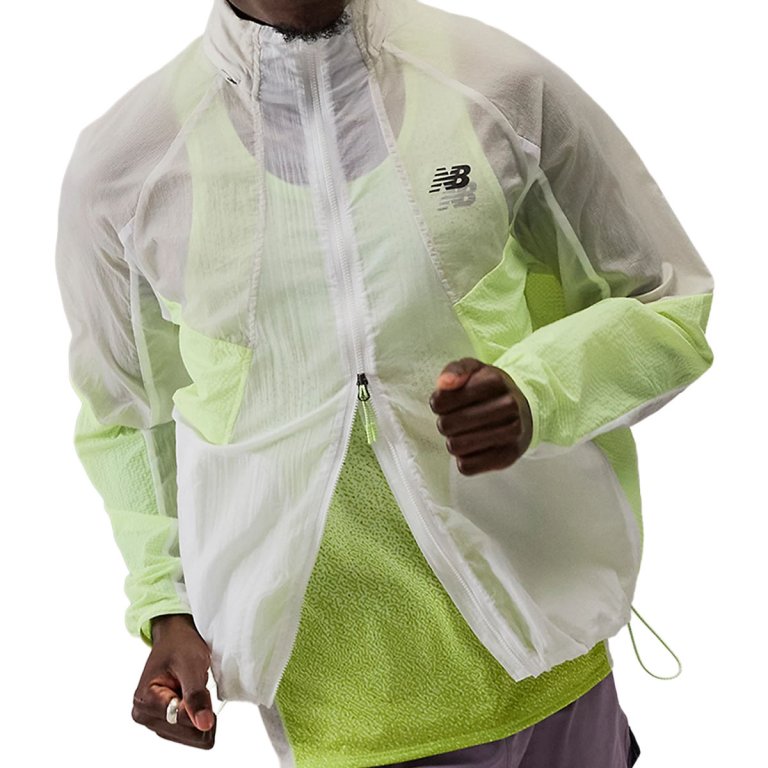 white new balance running jacket