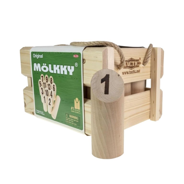 molkky wooden peg game set