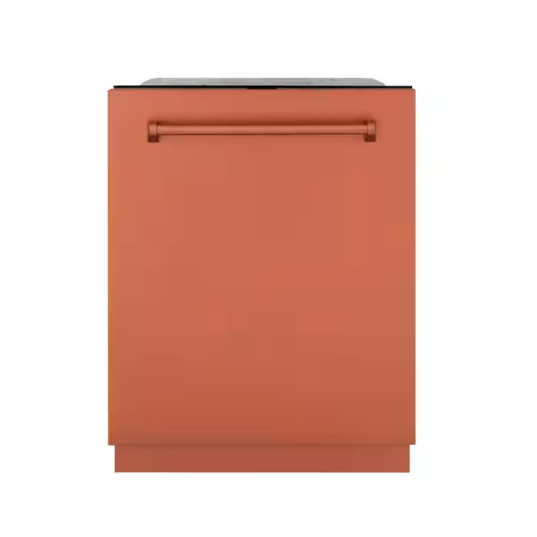 orange dishwasher