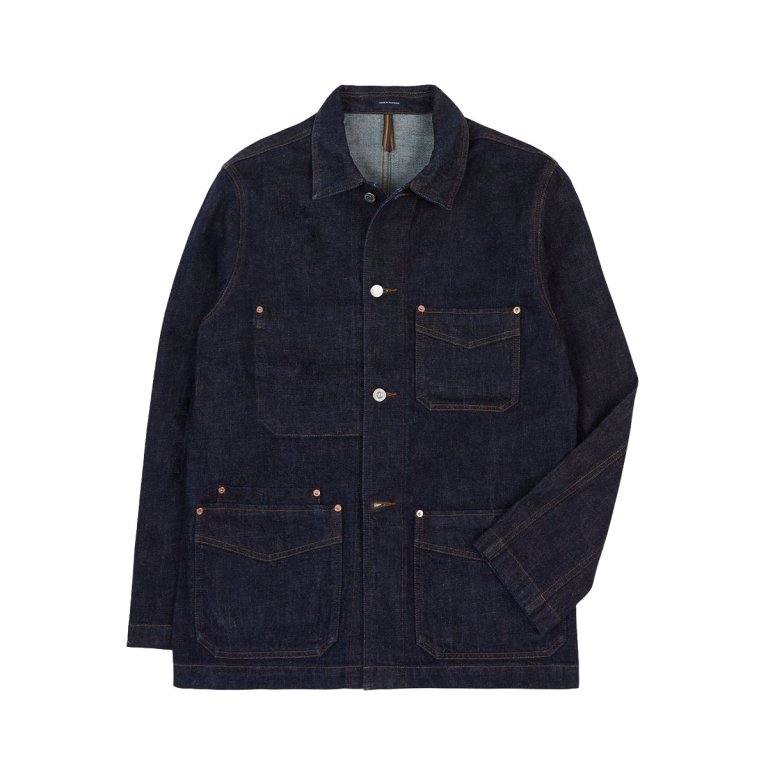 dark denim chore jacket