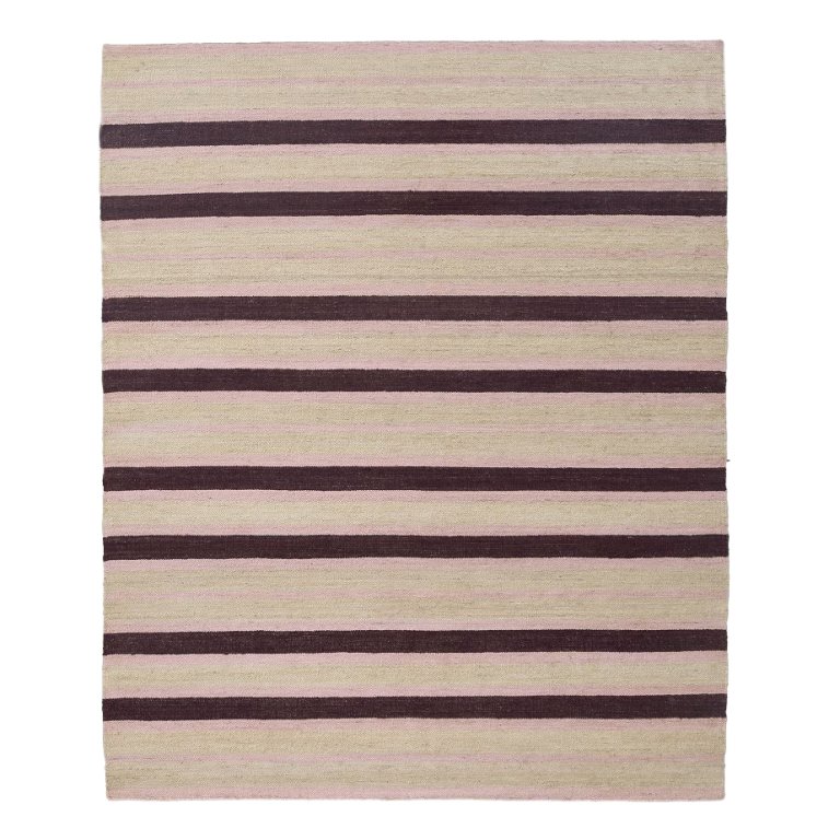 purple and pink striped rug