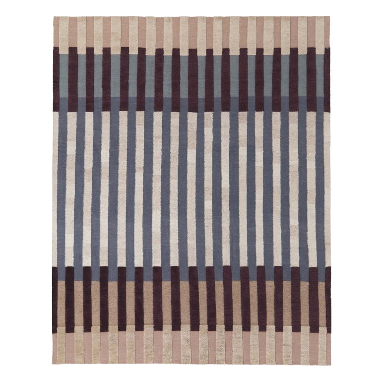bauhaus inspired striped rug