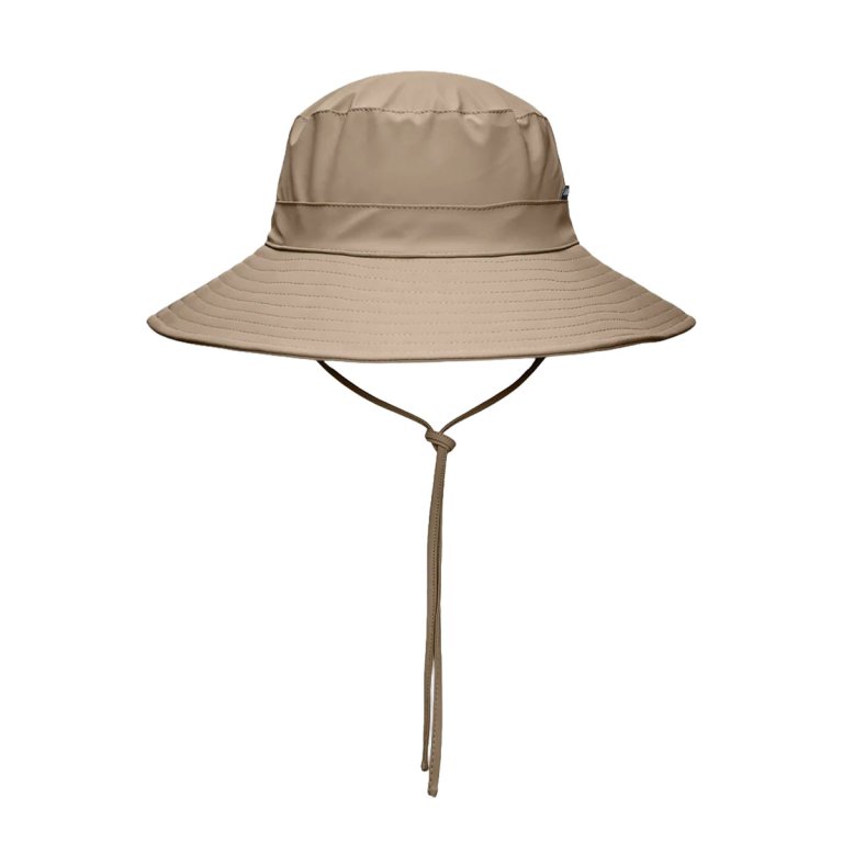 wide-brim fisherman hat in beige