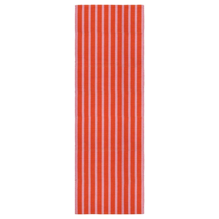 pink and orange striped runner