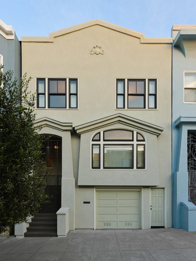 cream stucco San Francisco home exterior