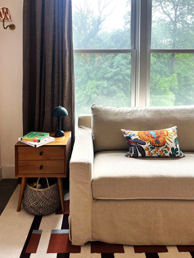 beige loveseat