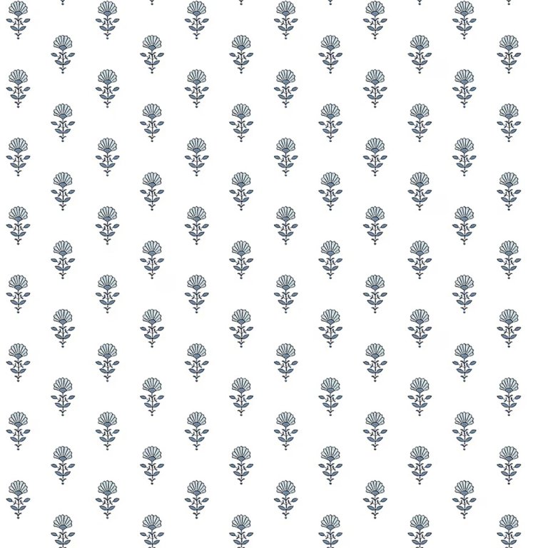 blue floral wallpaper
