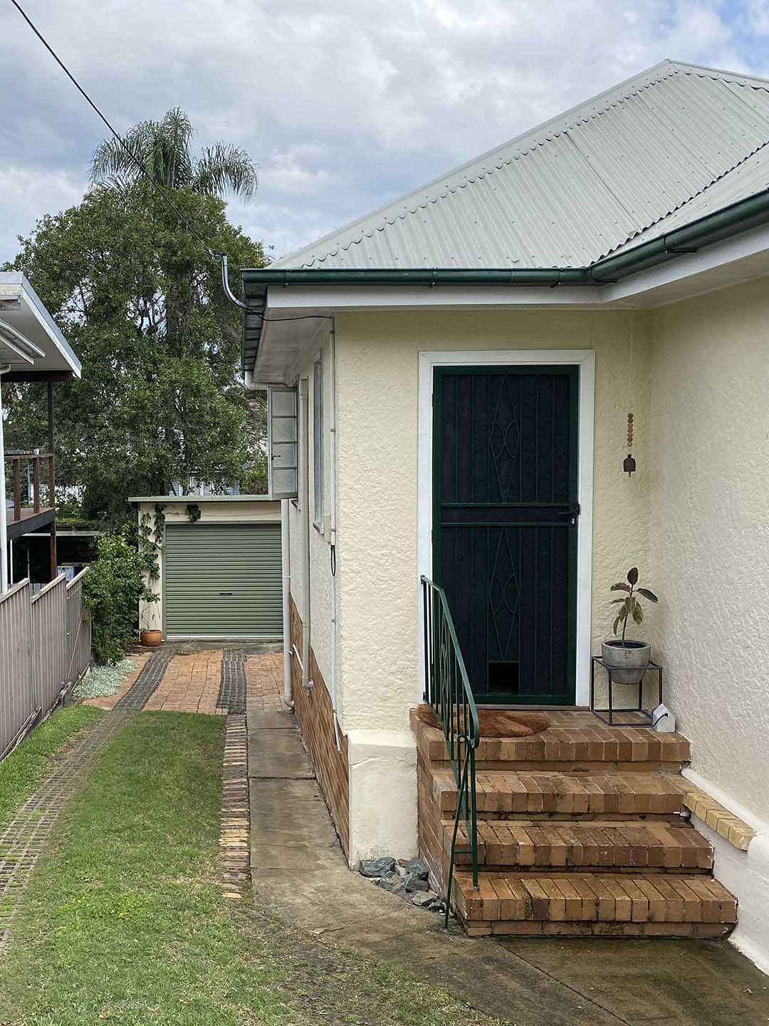 exterior of home, pre-renovation