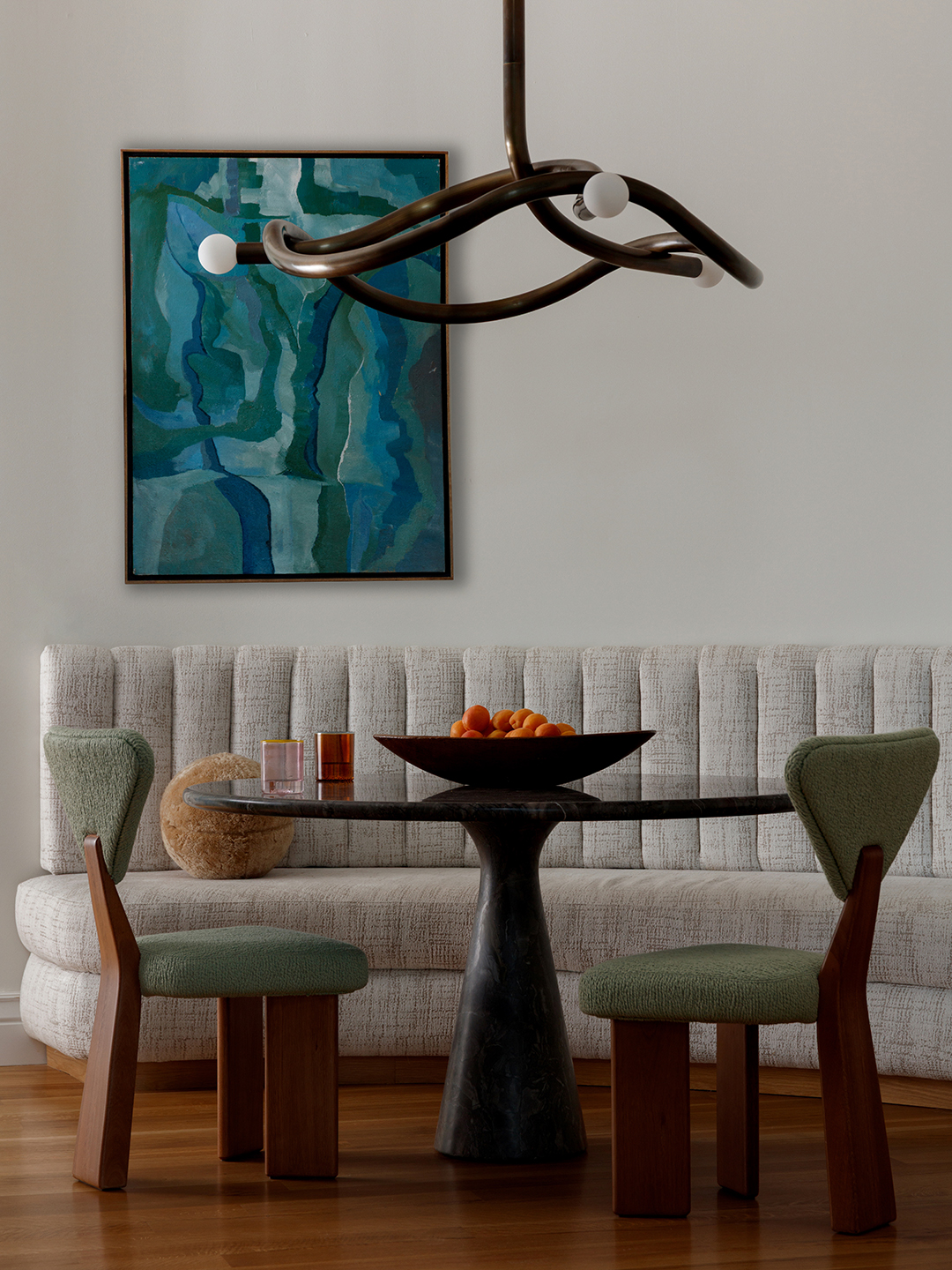 dining area with banquette