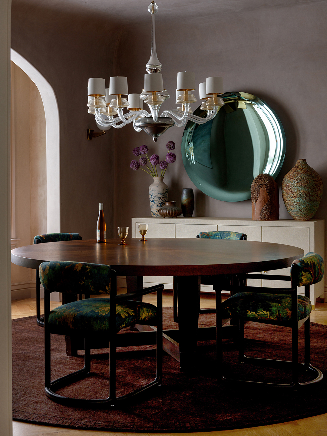 dining room with chandelier above table
