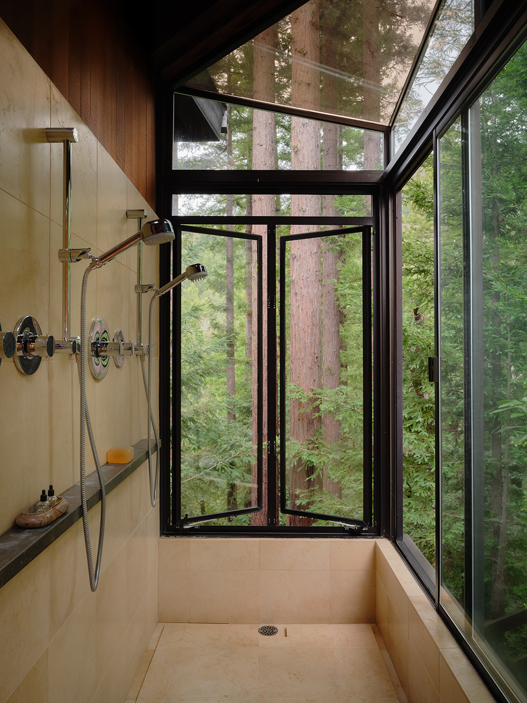 shower with windows
