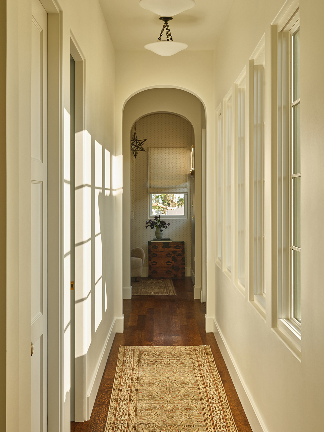 hallway with arched details