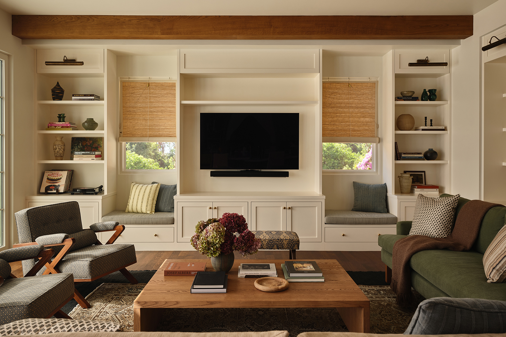 living room with tv