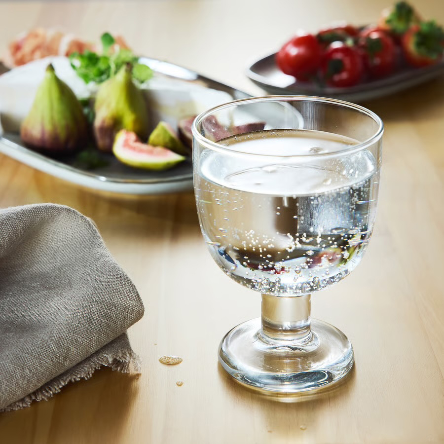 short goblet drinking glass