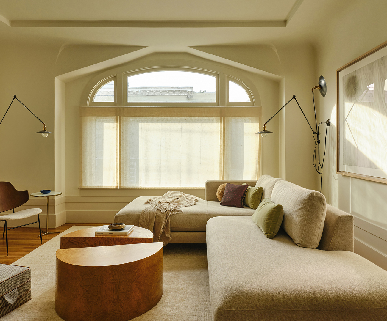 modular sofa in cream living room