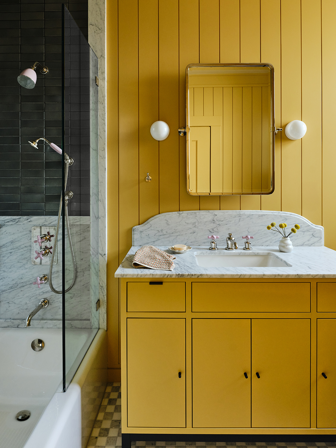 yellow bathroom