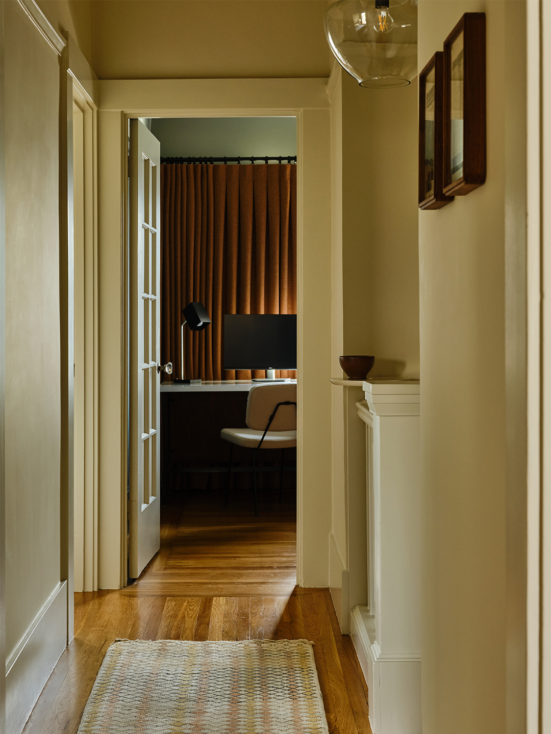 hallway to home office