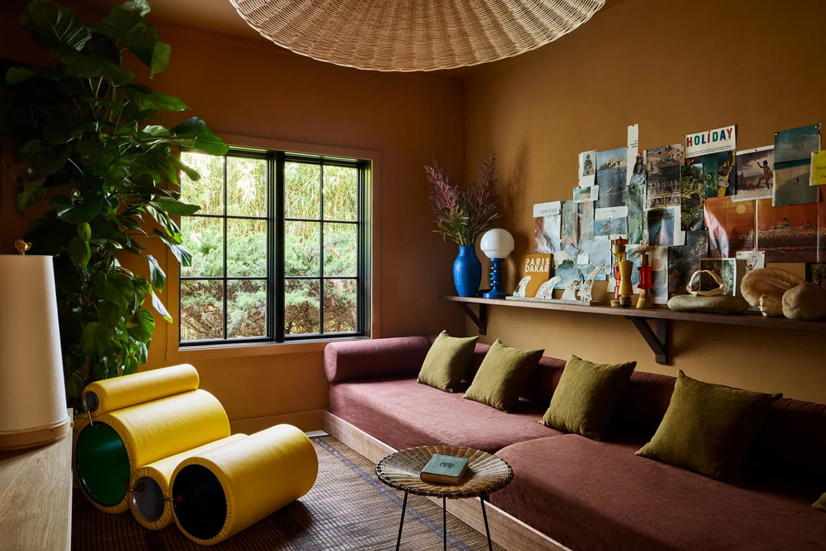 dark yellow room