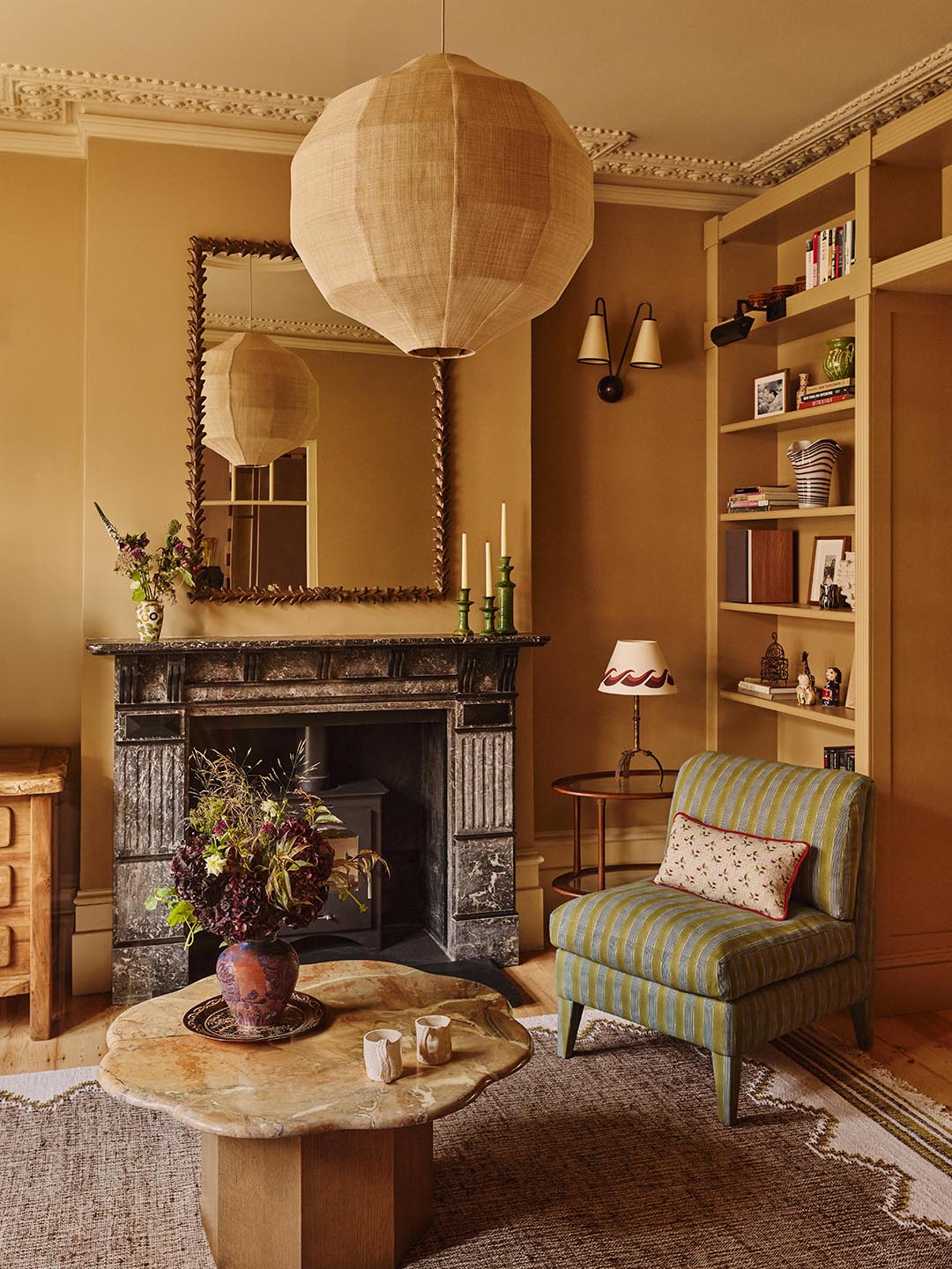 yellow living room
