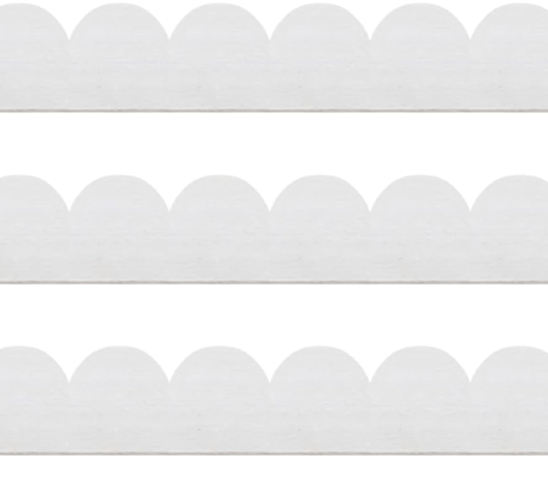 white scalloped trim