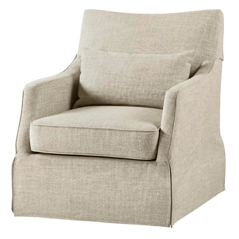 skirted swivel chair